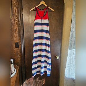 Papaya Women's Red White and Blue floor length dress Size S